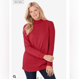Perfect Long-Sleeve Mock-Neck Tee